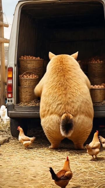 Не лёгкая жизнь рыжего кота из нейросети