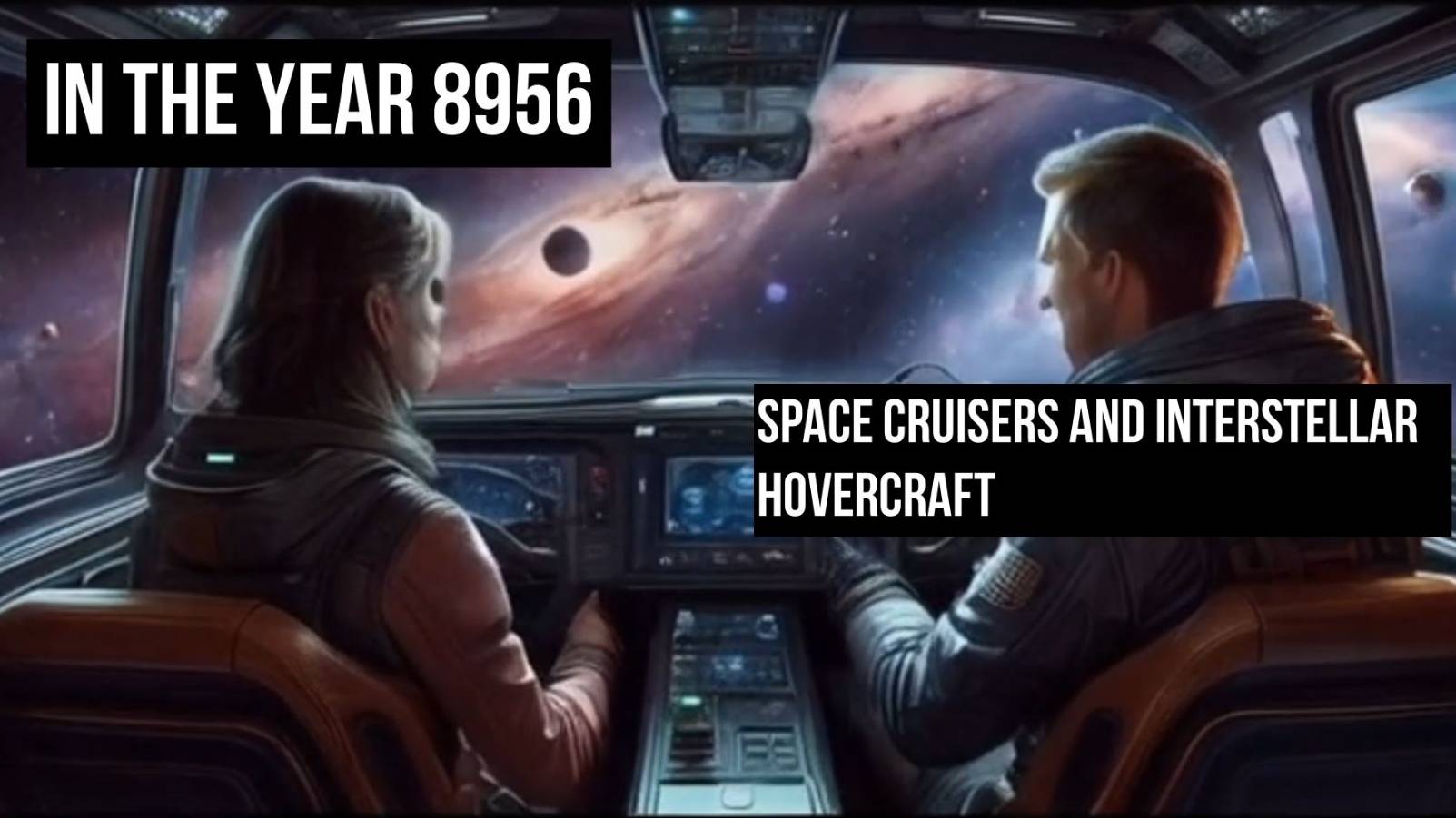 Story # 58:  In the year 8956, space cruisers and interstellar hovercraft