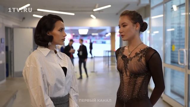 Интервью после произвольной программы у девушек с вед