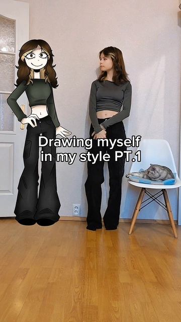 Drawing myself in my style PT.1