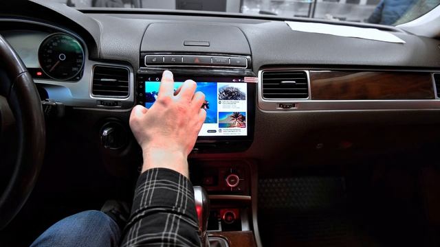 Установка магнитолы на Volkswagen Touareg Parafar на Андроид PF048UHD