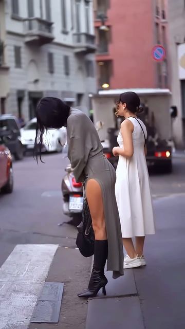 _ImR91-o1IY - Beautiful model in a long thigh dress summer style outfit #fashion  #style #outfit #sh