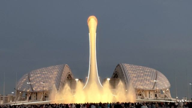 Шоу фонтанов в Сочи в Олимпийском комплексе