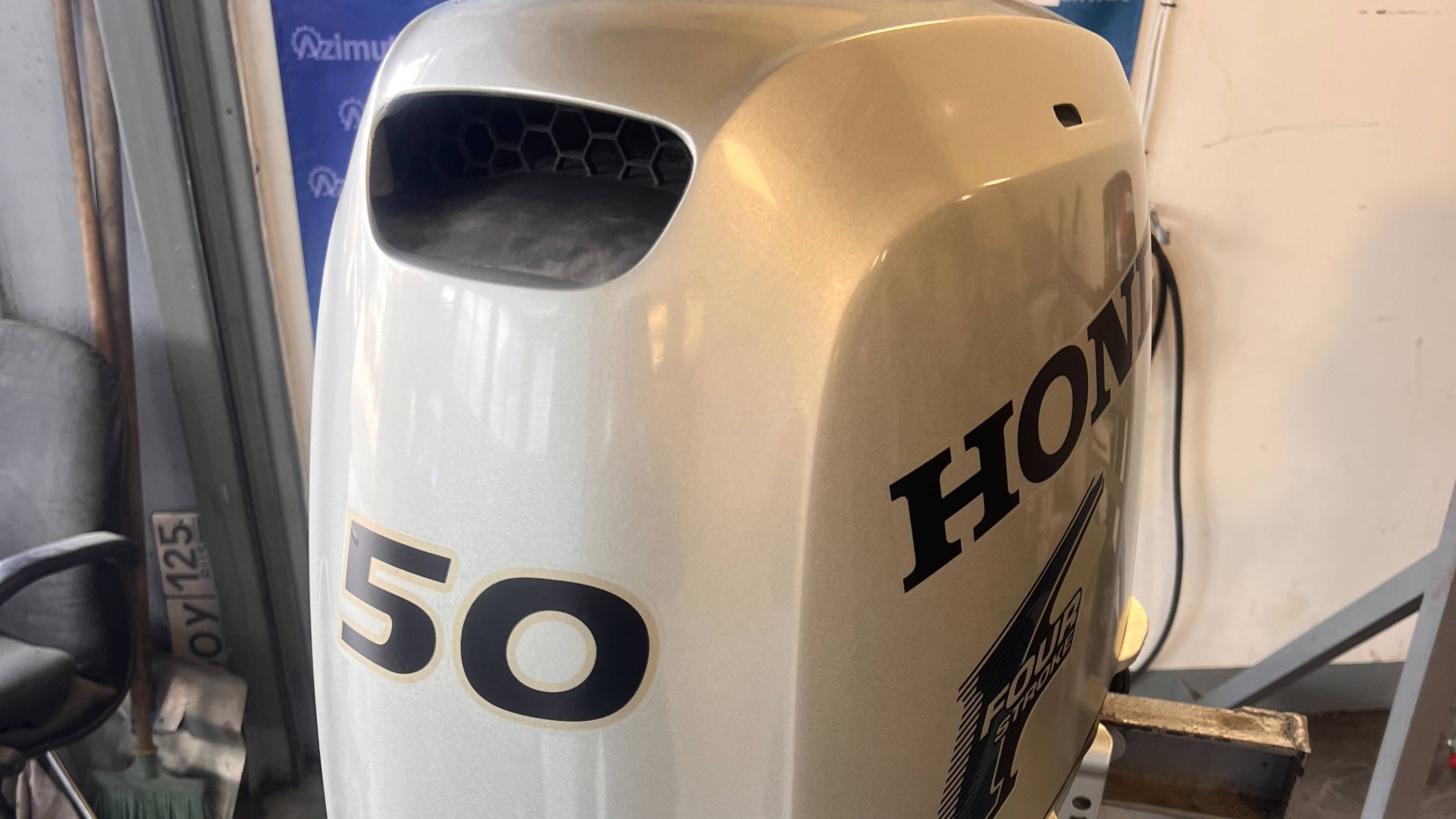 РАБОТА ЛОДОЧНОГО МОТОРА HONDA 50 , ИНЖЕКТОРНЫЙ, КОРОТКИЙ, ГИДРАВЛИКА (1)