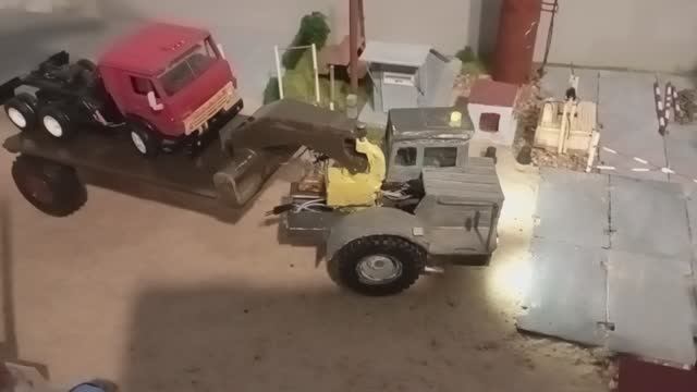 Прицеп-Платформа (2 версия) для тягача МОАЗ RC. 1:43. Самоделка.