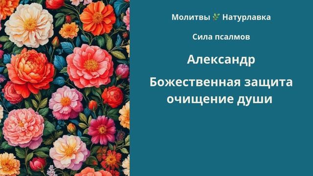 Божественная защита, очищение души на имя Александр.