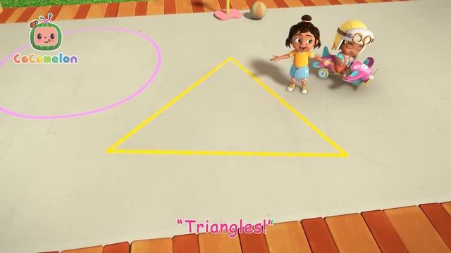 5. Learn Shapes with Nina Airplane Clouds Song CoComelon Nurser