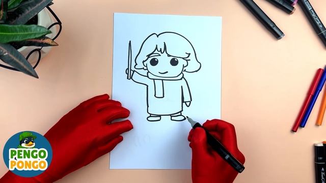 Рон | Уроки рисования для детей | Рисуем красками | Детс