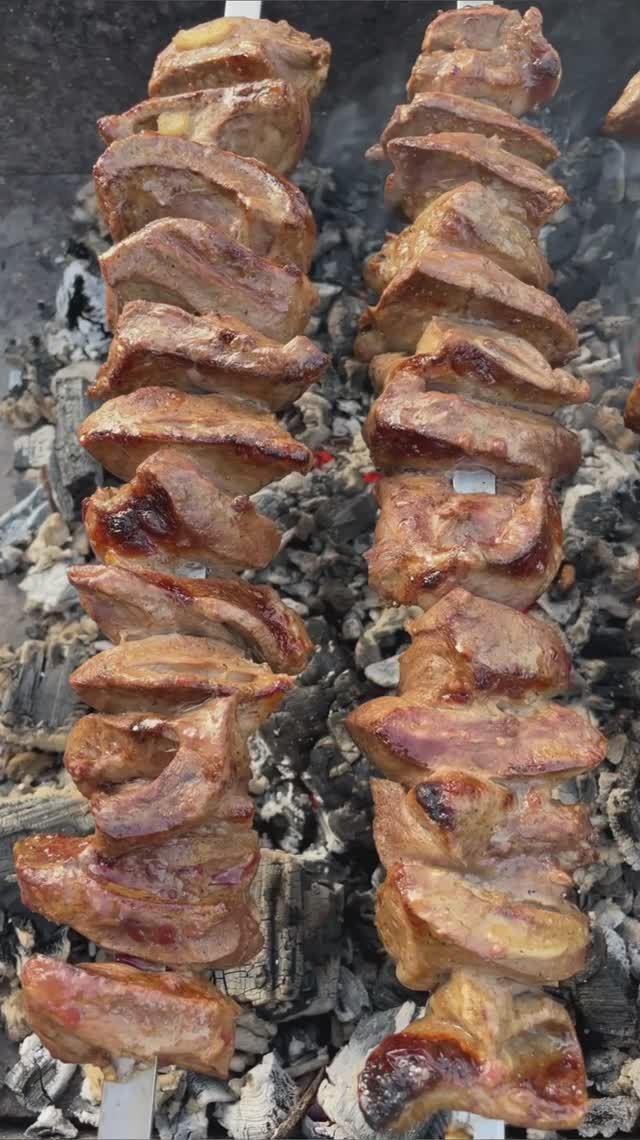 Шашлык из бараньего сердца на мангале 🔥 #шашлык #баранье сердце #рецепт