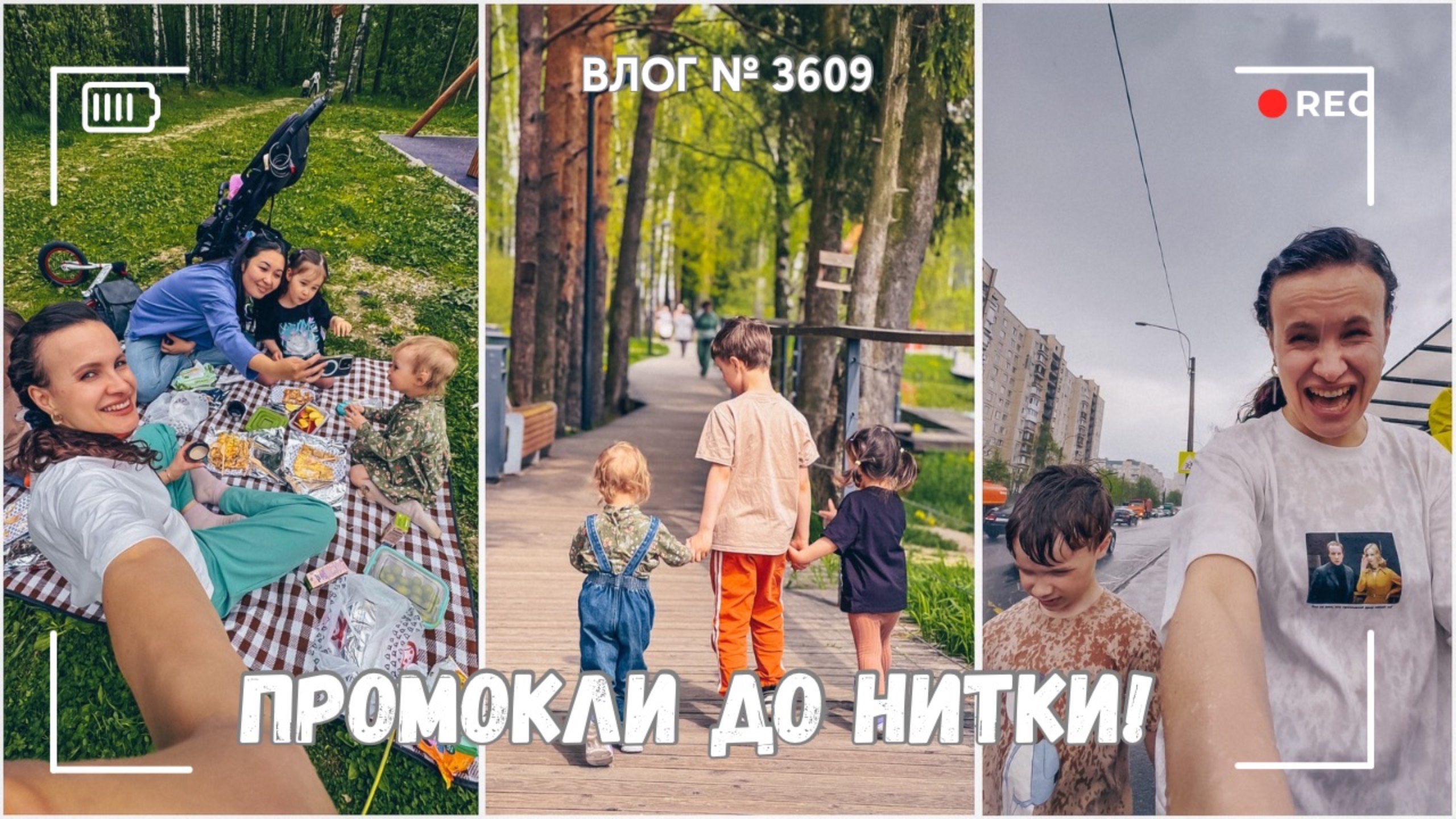 Промокли до нитки! | Нашли новое чудесное место | Пикник  -  ВЛОГ №3609 - 23.05.25