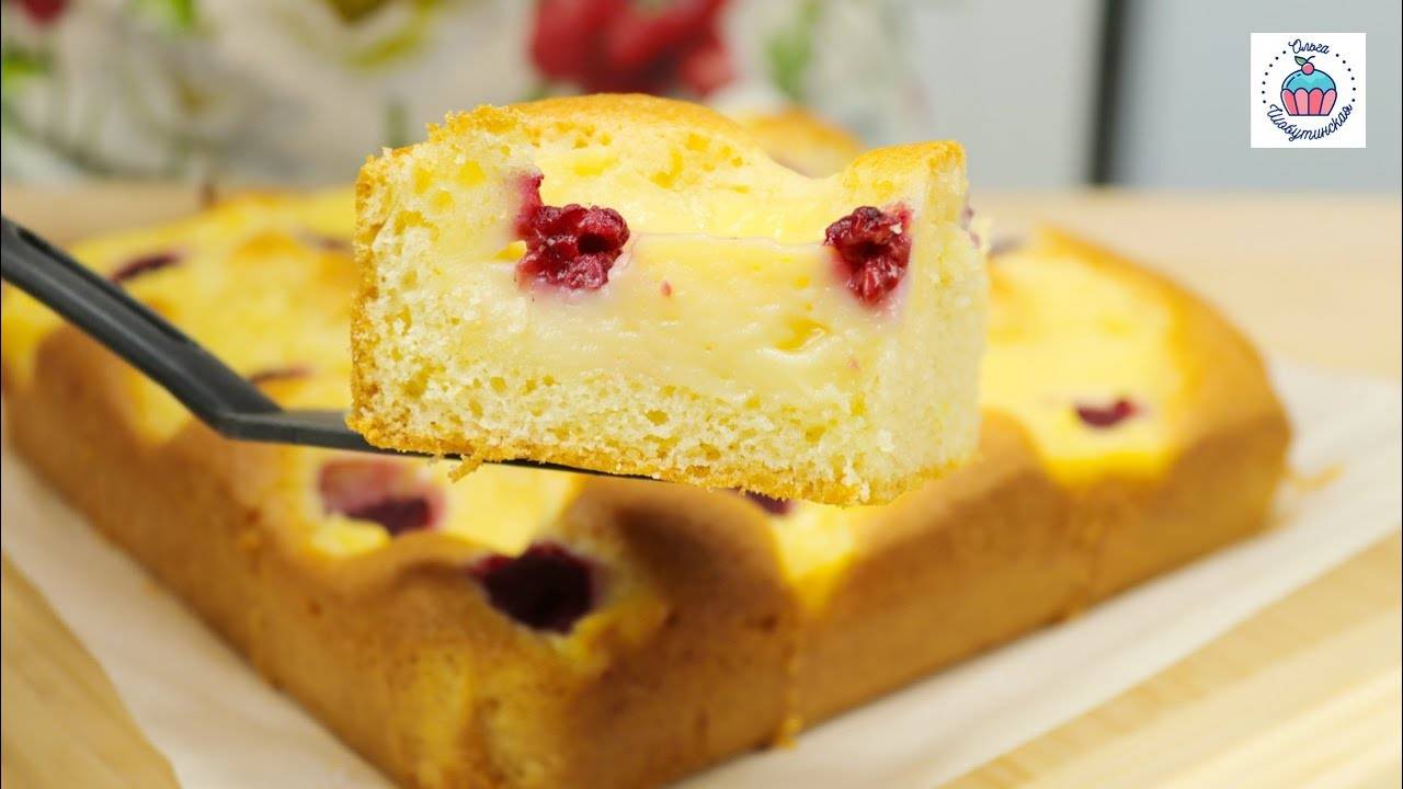 Итальянский ПИРОГ НУА с заварным кремом без миксера, на растительном масле!🍰