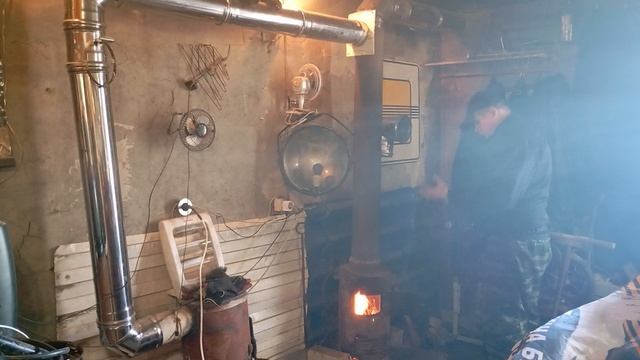полный видео рассказ о печки  буржуйки поф 57 армейской и модернизацыя