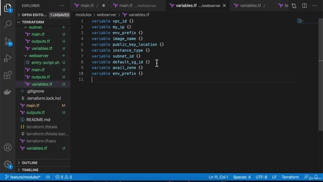 5. Create the second module - encapsulating the server configurations