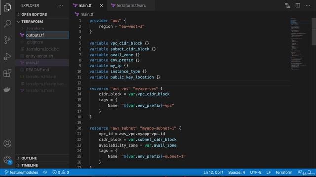 2. Terraform Project Structure - Cleanup our Main Configuration File