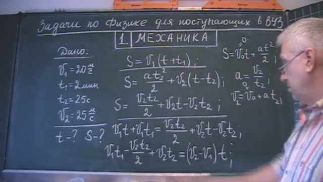 Через сколько времени произойдет встреча автомобилей