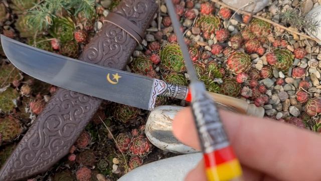 Чирчик с рукоятью из светлого рога. Очень приятный пча