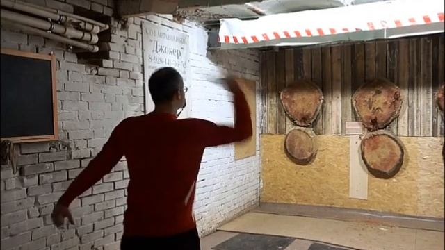 Тренировка безоборотного метания ножа. Разгон в верти