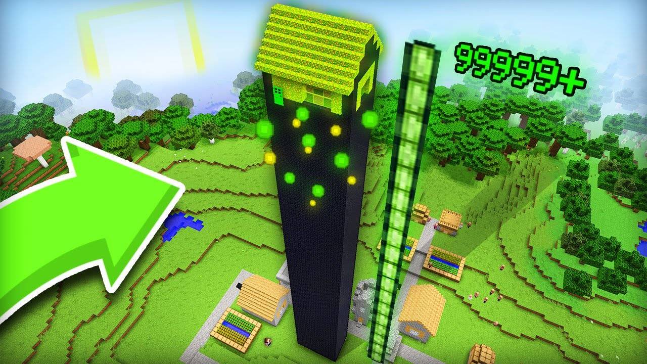 АДМИН ПОСТРОИЛ НЕБОСКРЁБ ИЗ ОПЫТА В НАШЕЙ ДЕРЕВНЕ В МАЙНКРАФТ   Компот Minecraft