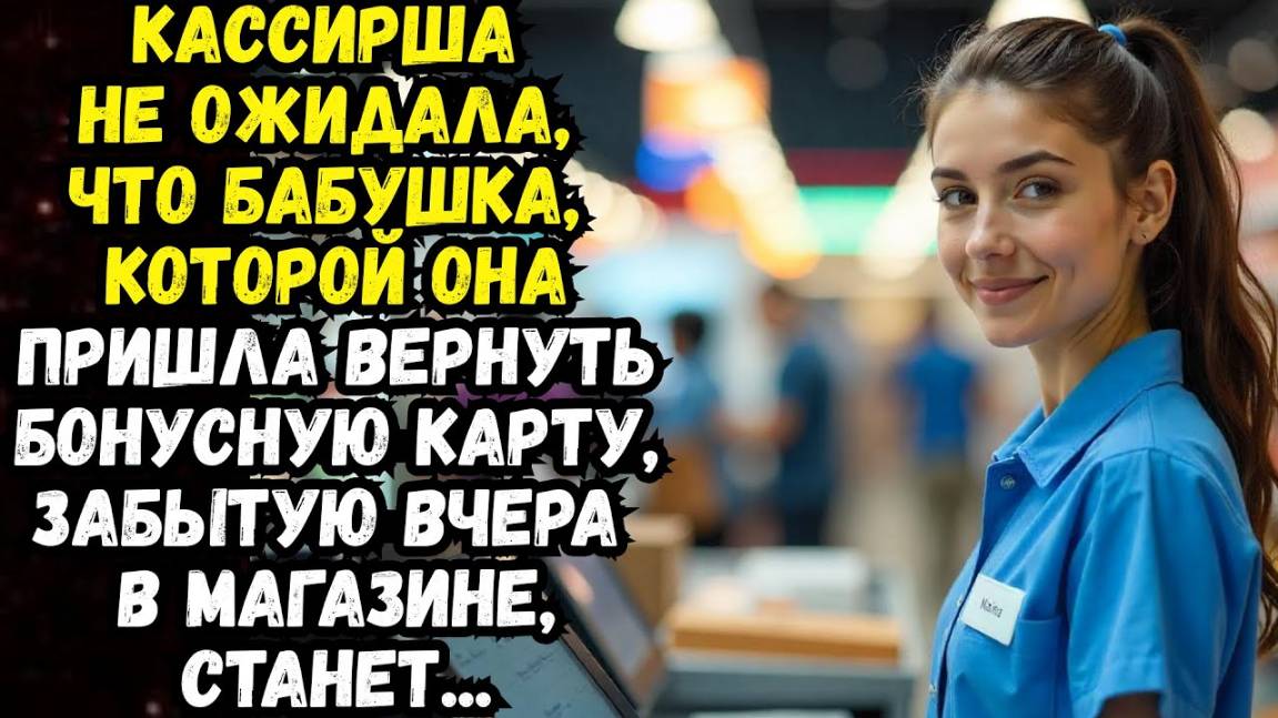 Истории из жизни. Кассирша не ожидала, что бабушка, которой она пришла вернуть бонусную карту.