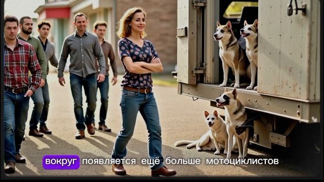 Байкеры Пристают к Девушке-Водителю Фуры, Пока Её Служ
