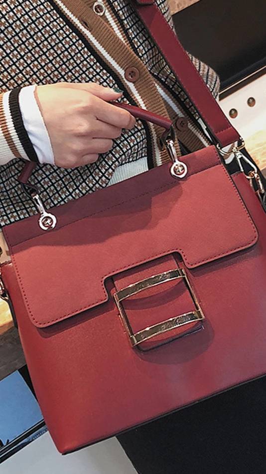 Women Bag Vintage Shoulder Bags 2025 New Buckle Matte Leather Handbags Crossbody Bags for Women