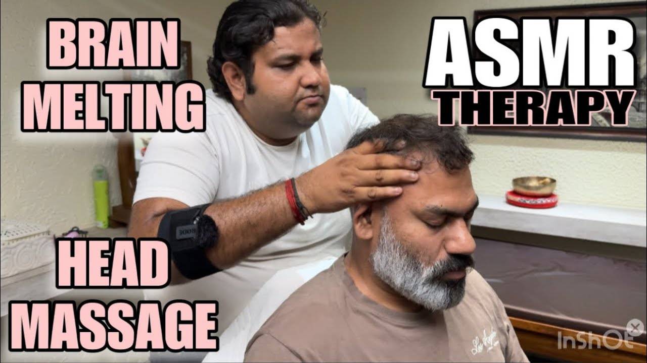 Asmr brain melting head massage to reduce Imsomnia and stress 😴sleep therapy, Relaxation