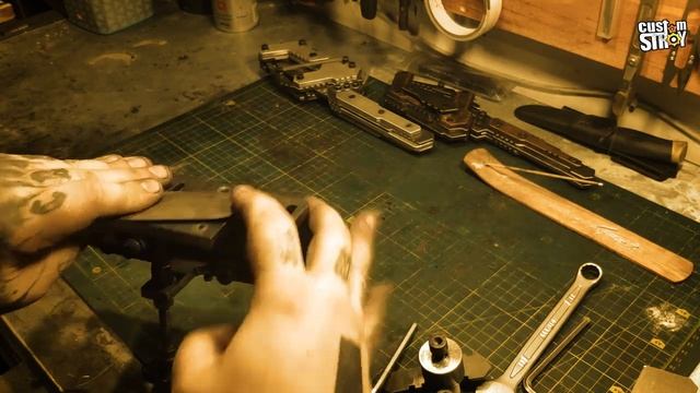 Приспособа для выведения спусков. Knife bevel jig.