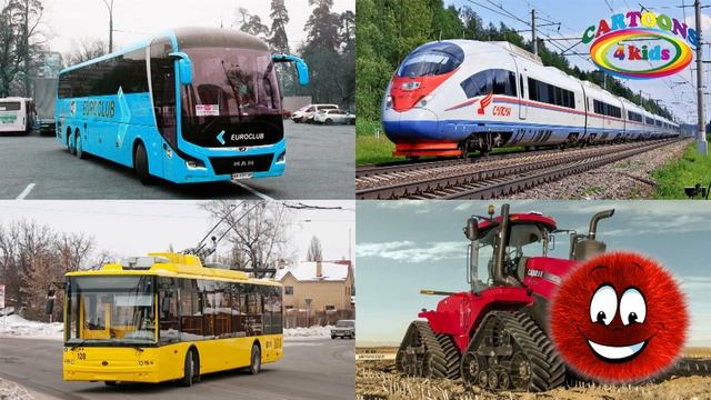 Городской транспорт и Железная дорога для детей / Разв