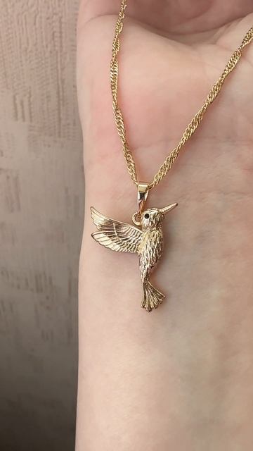 Подвеска "Колибри" с цепочкой 50 см., Xuping Jewelry