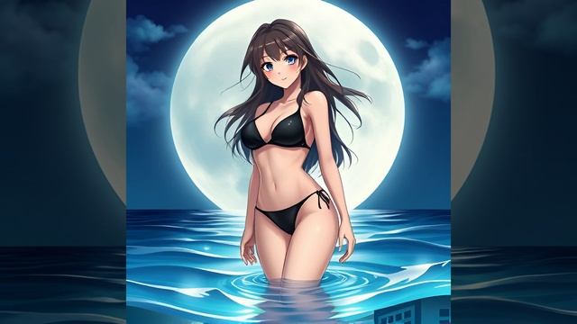 Девушки в ночном море