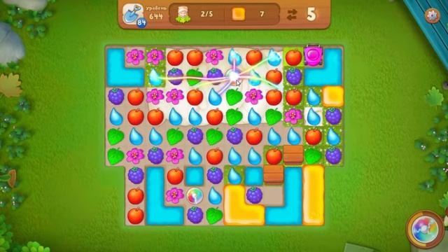 Gardenscapes.  644 уровень.