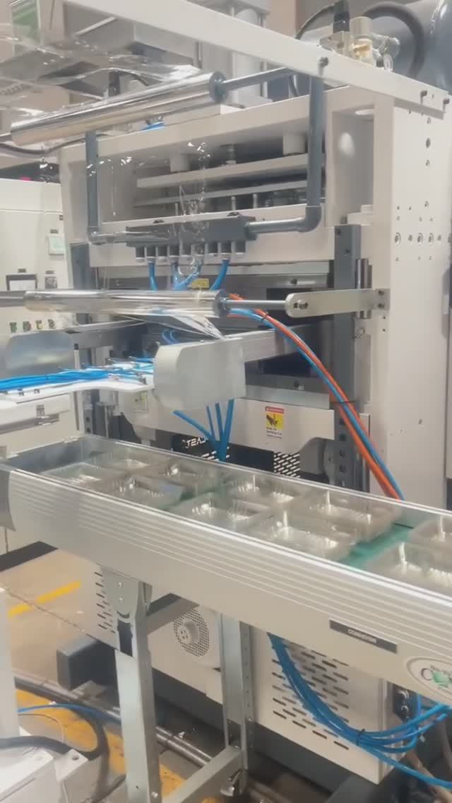 Термоформовочная машина RRTFM 6535-3S от RRPlast Индия с робото-укладчиком  для ПЭТ лотков
