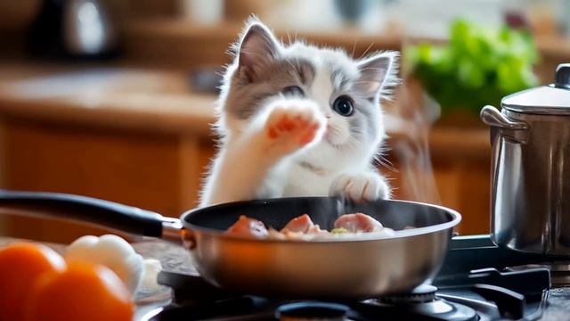 A bowl of pasta, please!😻 #cat #shorts #aicat #catlovers