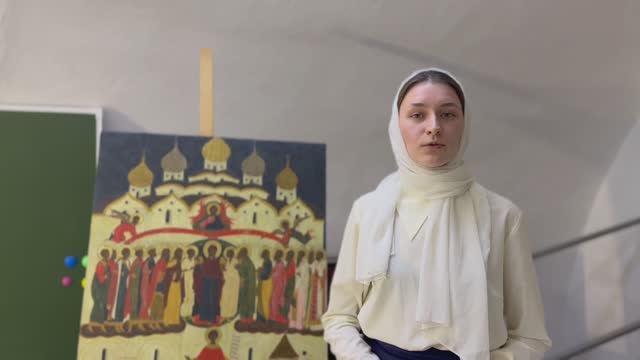 Видеооткрытка об истории и современности иконописного отделения Смоленской Семинарии.