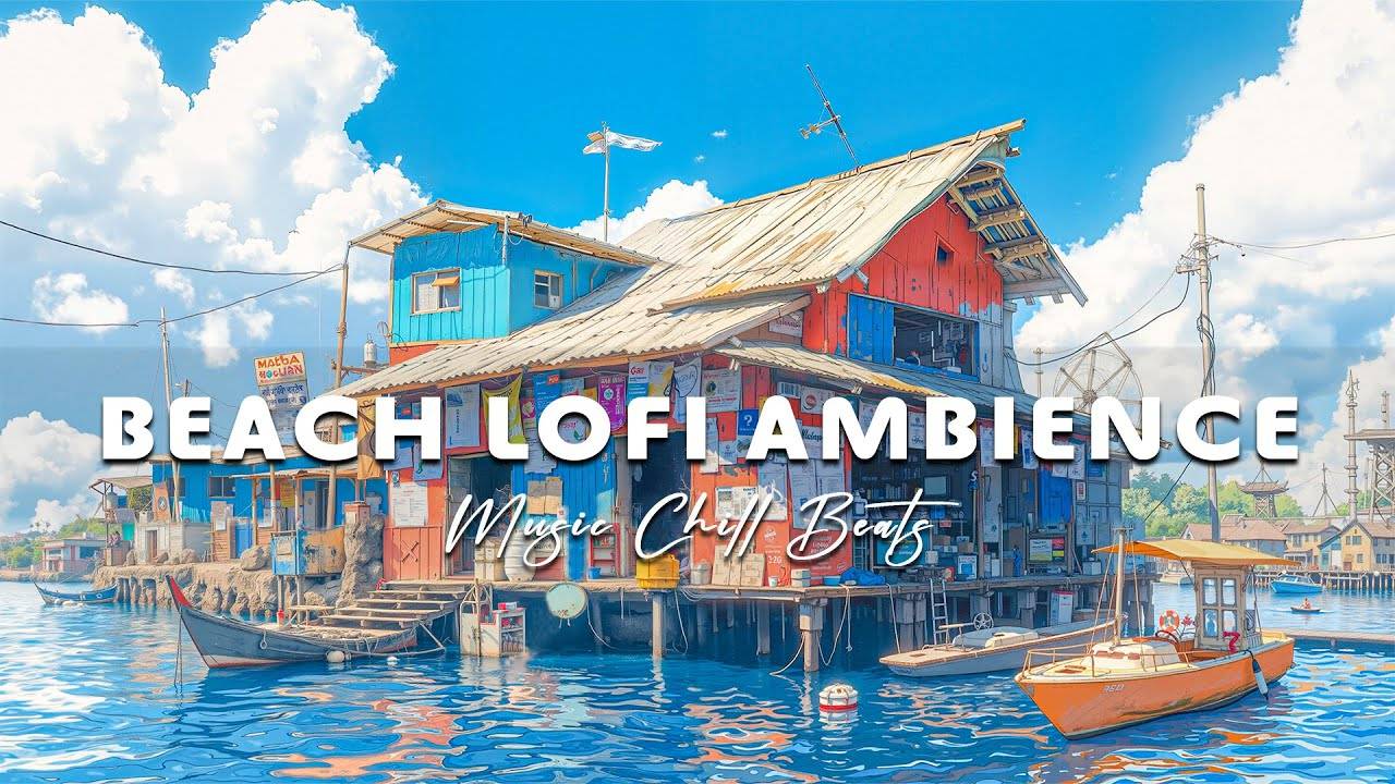 Beachside Lofi Ambience 🎧 Japanese House Music for Deep Focus, Convenience Store Lofi Music
