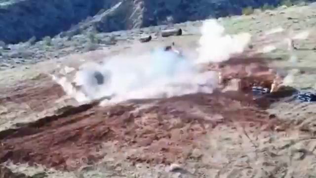 Демонстрация боевого применения китайской авиационной бомбы «Дождь из иголок цвета цветущей груши»