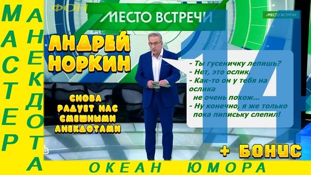 Смешно ДО СЛЕЗ 14 Андрей Норкин! Подборка Свежих  Анекдотов!
