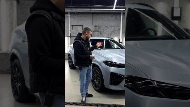 Защитили BMW X6M матовым полиуретаном, обработали пленку и кожу керамикой