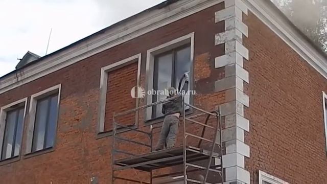 Пескоструйная очистка фасада - obrabotka.ru
