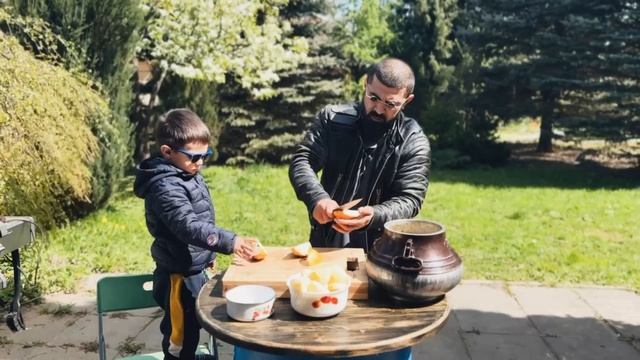 Шулюм из головы барана в афганском казане