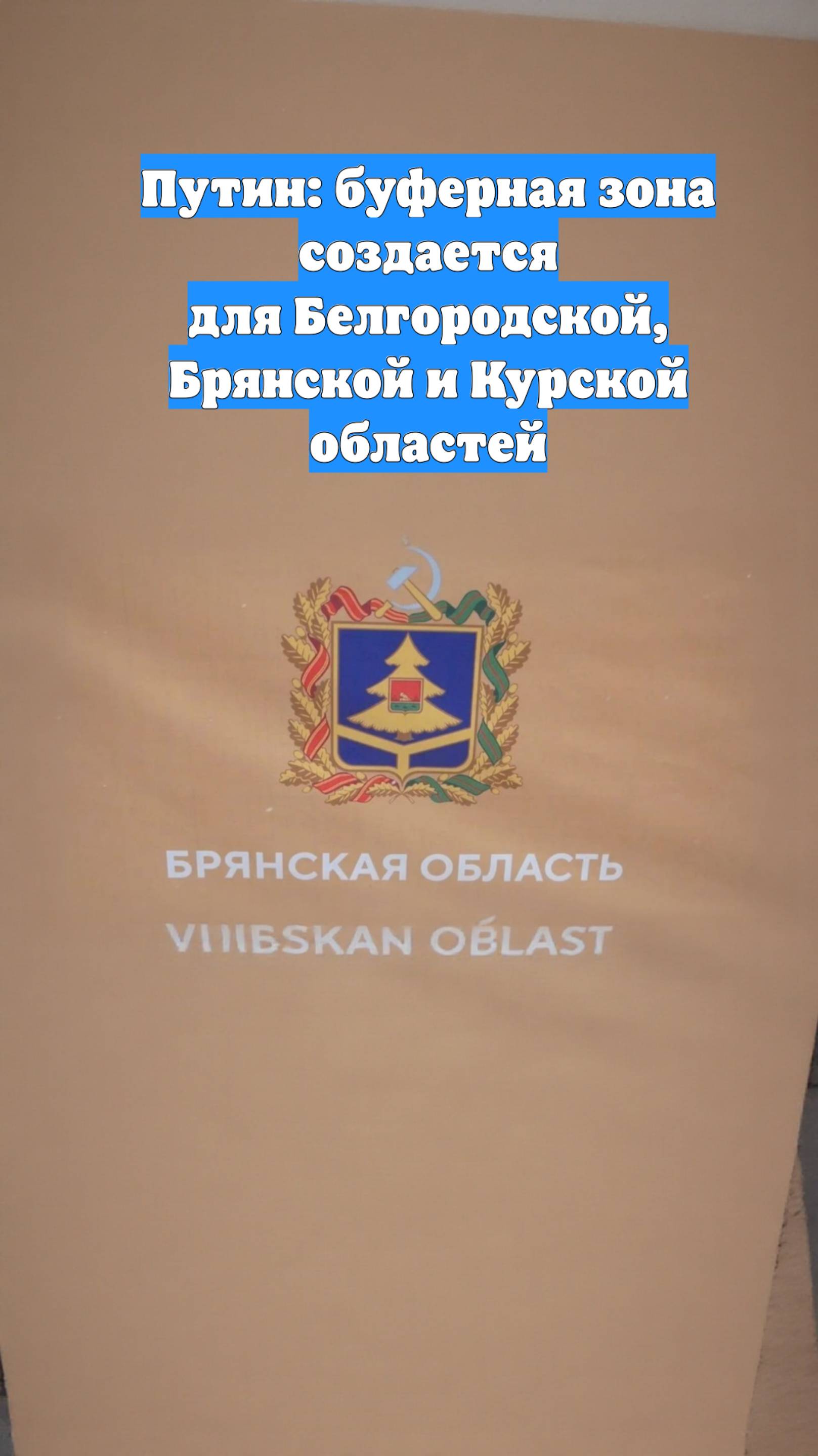 Путин: буферная зона создается для Белгородской, Брянской и Курской областей