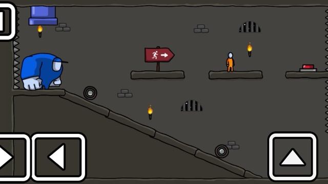 Я прохожу игру Побег стикмена из тюрьмы One level 3 всех боссов