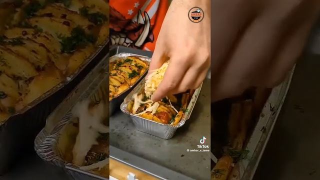 Картошка гармошка с грудинкой в духовке
