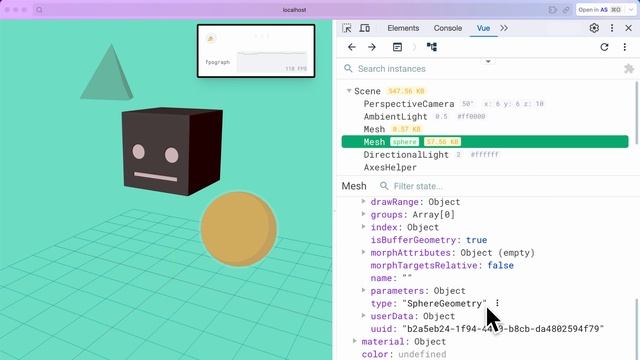 TresJS Vue devtools
