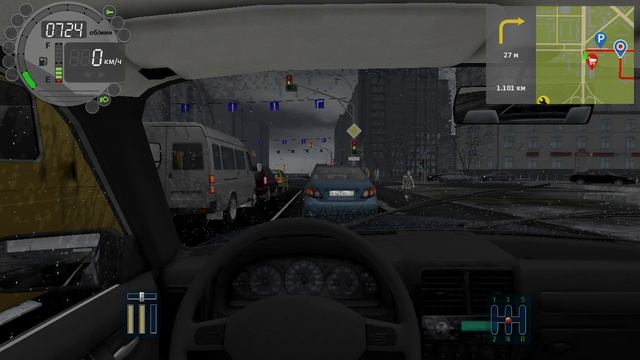 313) City Car Driving 3.130 км Ботаническая - Новая 1.510 км Угловой переулок - Рябиновая