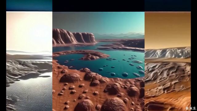 Если бы на Марсе была вода. Нейросети показали, как выглядели бы реки, моря и о зера на Марсе.