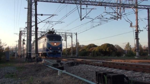 RZD Электровоз ЧС200-004 с Невский экспресс поезд 195 км/ч ст.Тосно