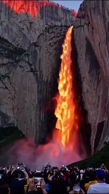 Огненный водопад Йосемити