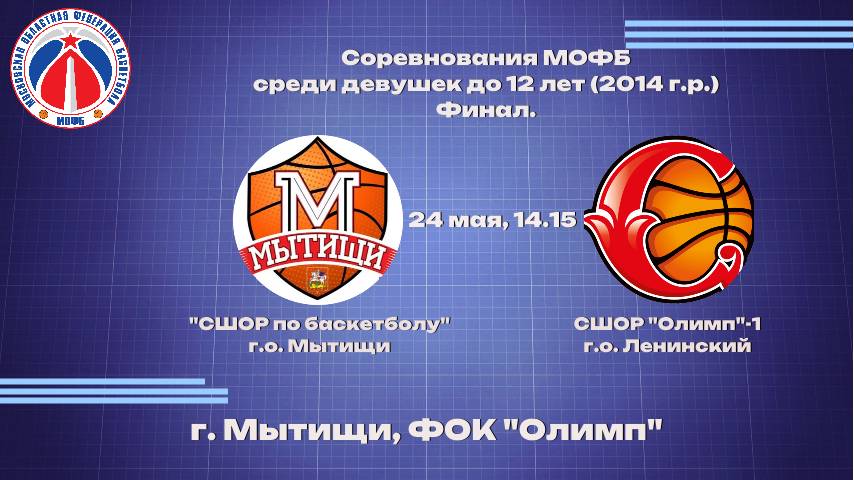 ПМО, девушки 2014 г.р. Финал, СШОР по баскетболу Мытищи - МБУ ДО СШОР «Олимп» 2014 Видное