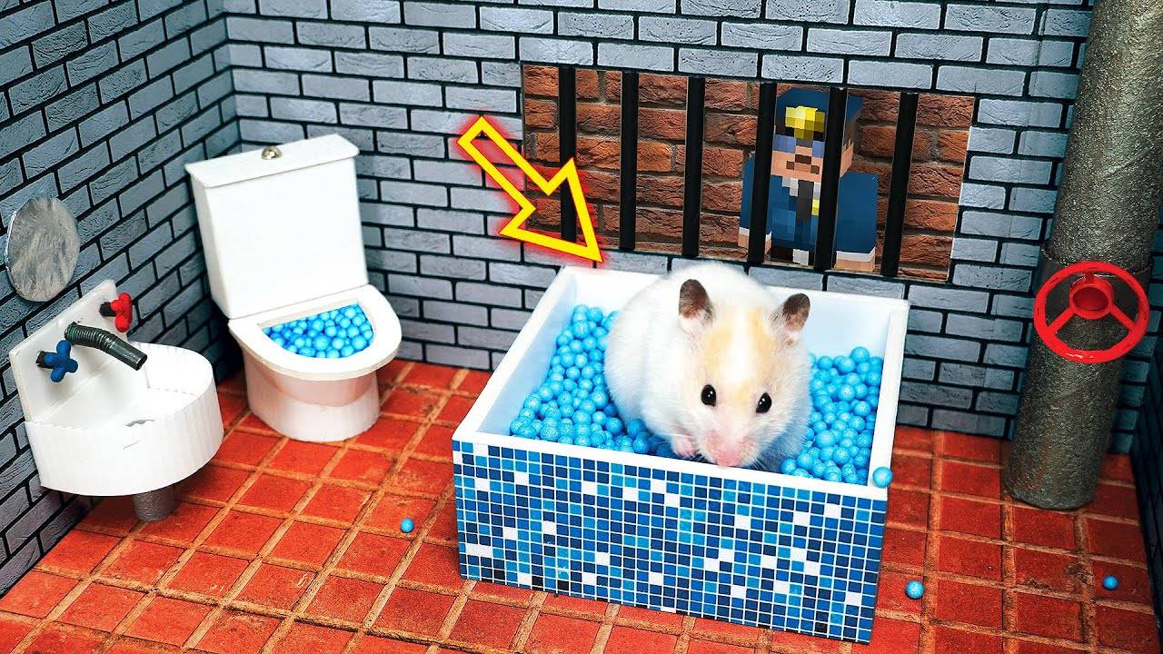 🐹Умнейший Хомячок сбегает из запутанных Лабиринтов тюрьмы! Приключения Хомячка Хомы для детей
